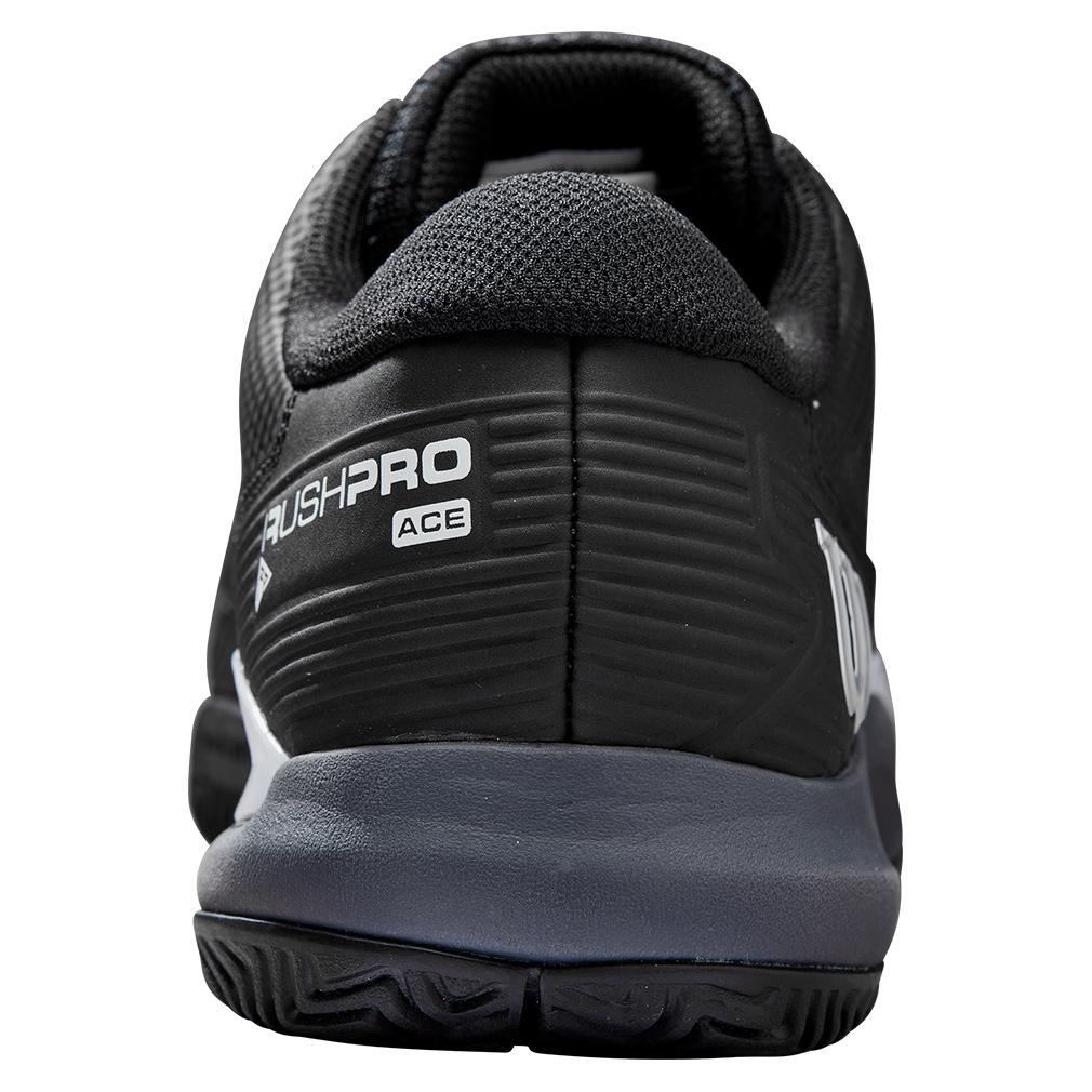 Men's Rush Pro Ace Wide Tennis Shoes Black and Ombre Blue Footwear Wilson