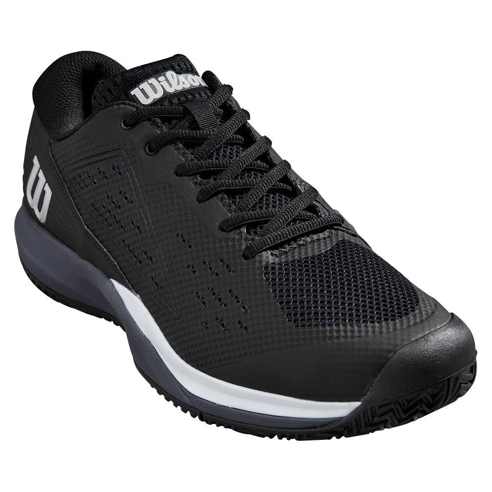 Men's Rush Pro Ace Wide Tennis Shoes Black and Ombre Blue Footwear Wilson