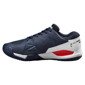 Men's Rush Pro Ace Wide Tennis Shoes Navy Blazer and White Footwear Wilson
