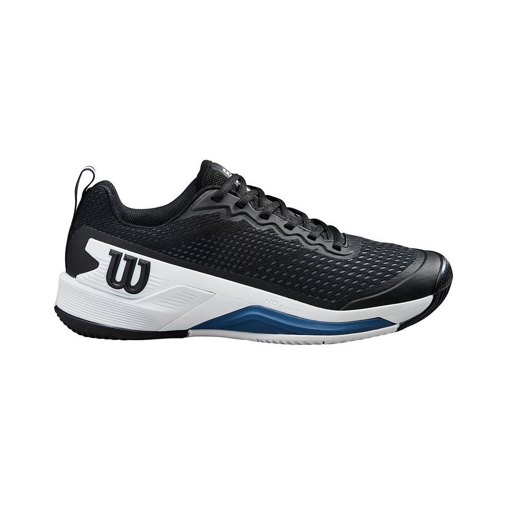 Men's Rush Pro 4.5 Tennis Shoes Black and Ensign Blue Footwear Wilson