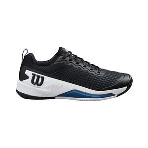 Men's Rush Pro 4.5 Tennis Shoes Black and Ensign Blue Footwear Wilson