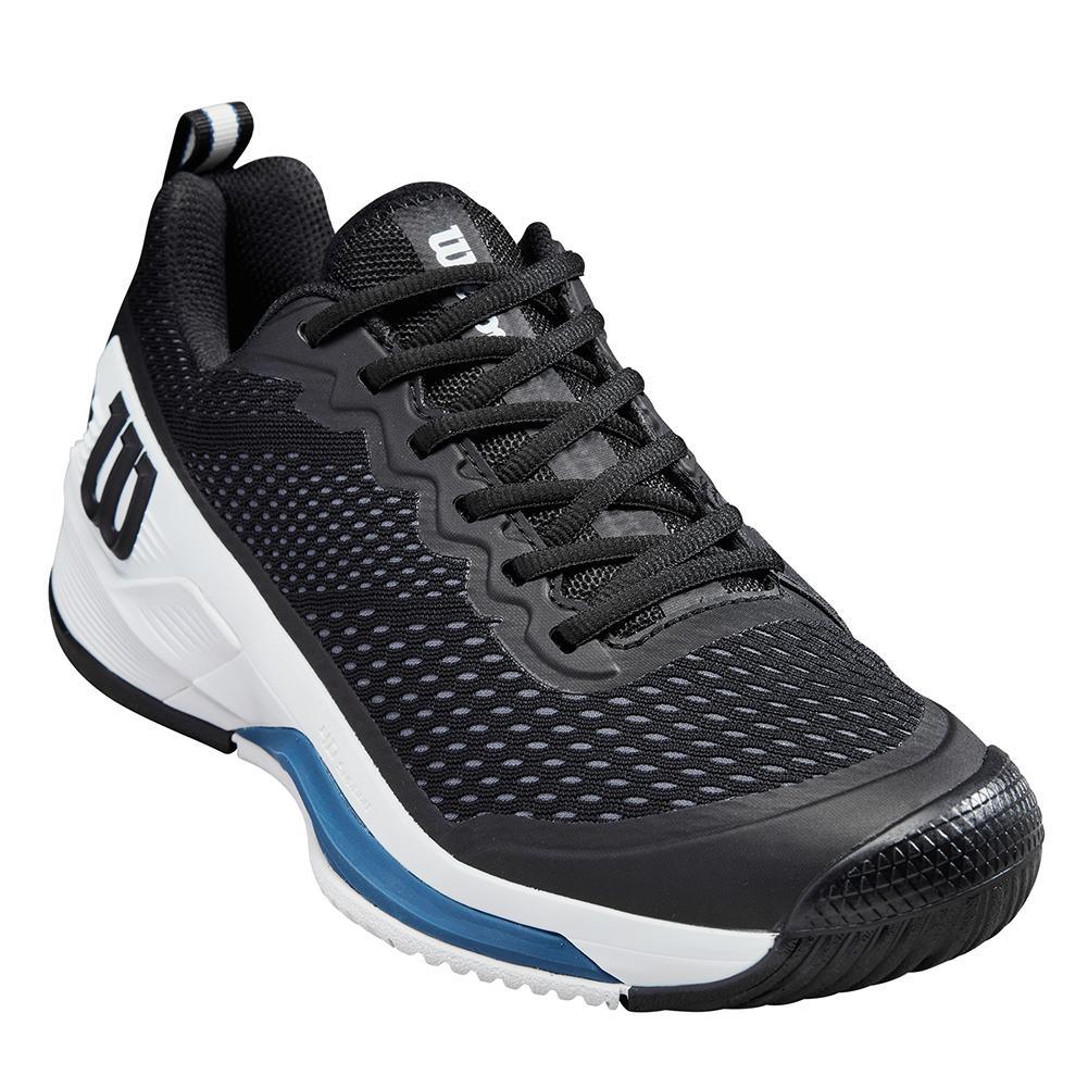 Men's Rush Pro 4.5 Tennis Shoes Black and Ensign Blue Footwear Wilson