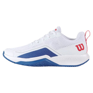 Men`s Rush Pro Lite Tennis Shoes White and Deja Vu Blue Footwear Wilson