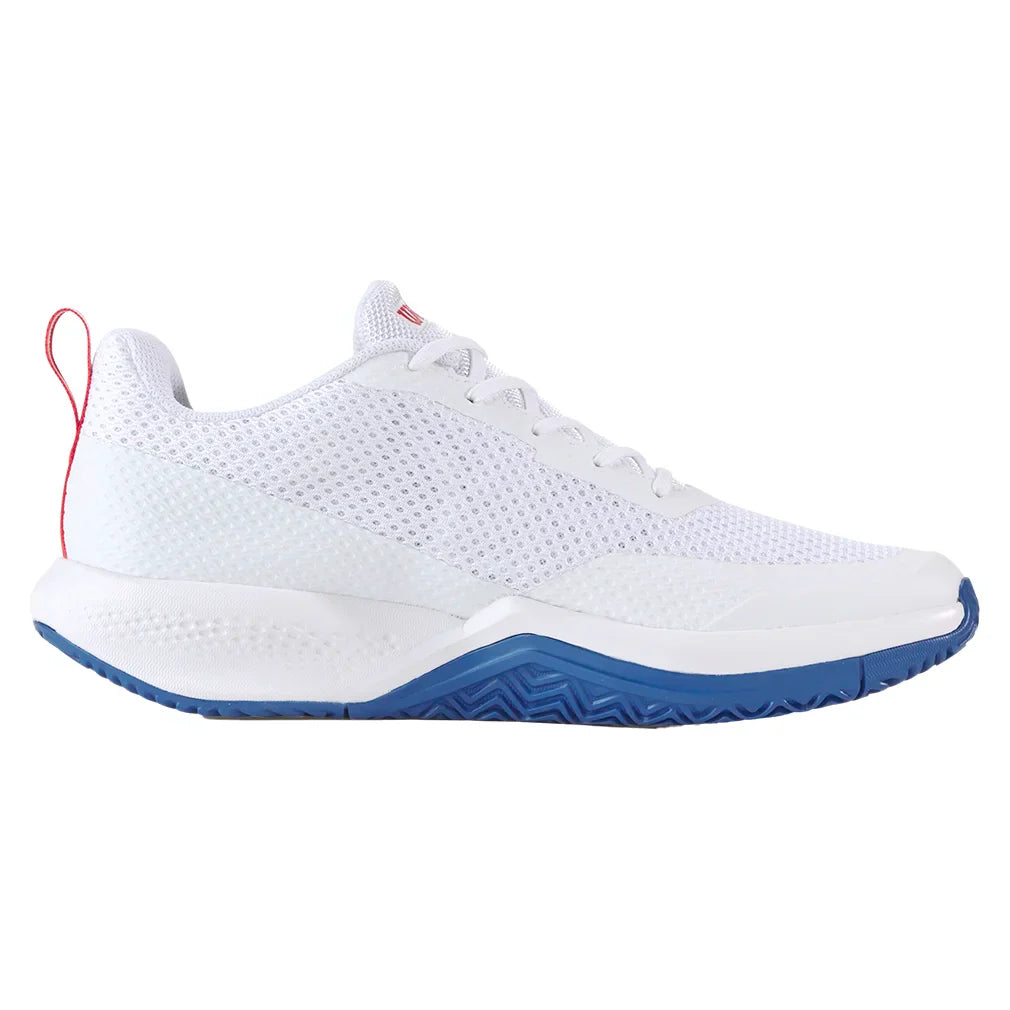 Men`s Rush Pro Lite Tennis Shoes White and Deja Vu Blue Footwear Wilson