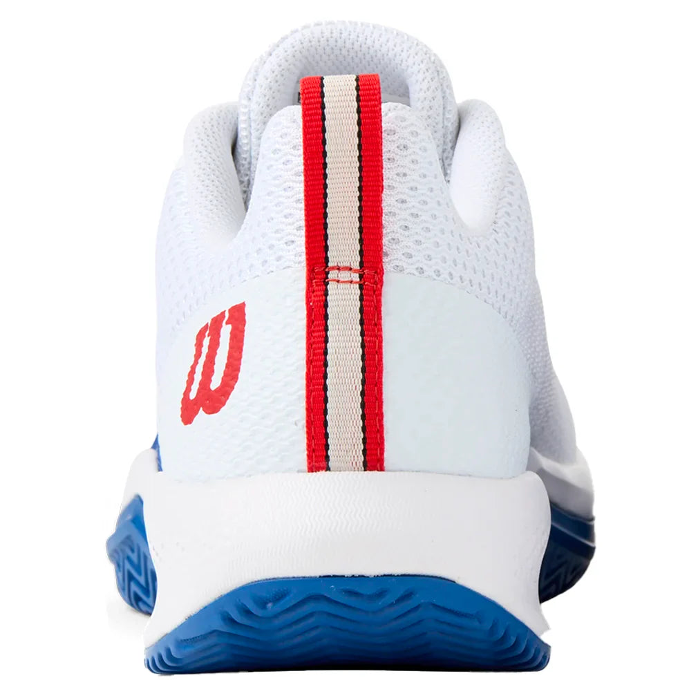 Men`s Rush Pro Lite Tennis Shoes White and Deja Vu Blue Footwear Wilson
