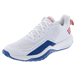 Men`s Rush Pro Lite Tennis Shoes White and Deja Vu Blue Footwear Wilson