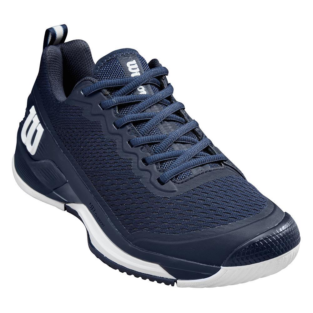 Men's Rush Pro 4.5 Tennis Shoes Navy and White Footwear Wilson