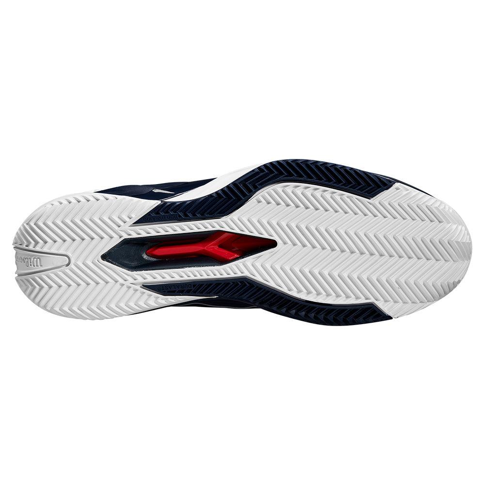 Men`s Rush Pro 4.5 Clay Tennis Shoes Navy Blazer Footwear Wilson