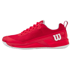Men`s Rush Pro 4.5 Clay Tennis Shoes Infrared and White Footwear Wilson