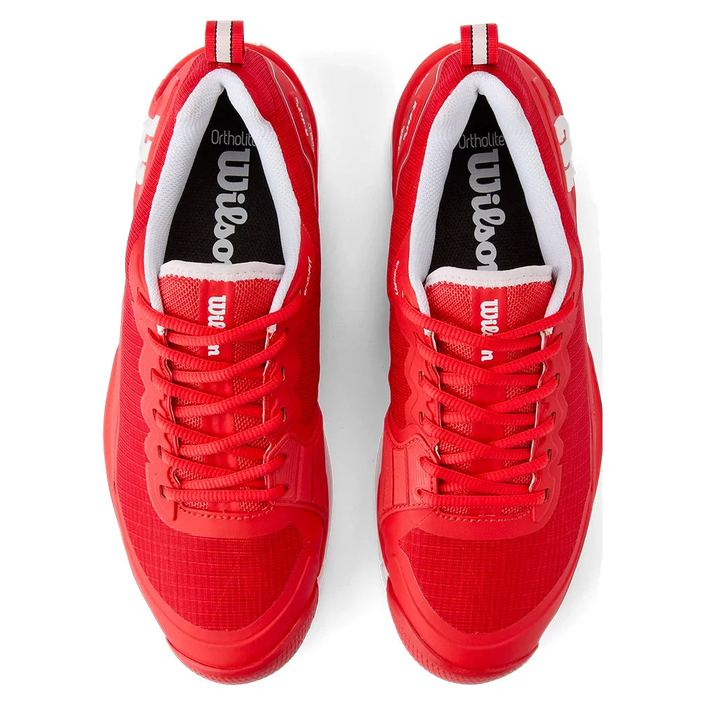 Men`s Rush Pro 4.5 Clay Tennis Shoes Infrared and White Footwear Wilson