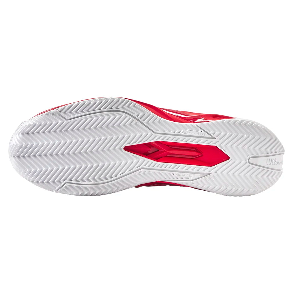 Men`s Rush Pro 4.5 Clay Tennis Shoes Infrared and White Footwear Wilson