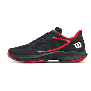 Men`s Hurakn Lite Padel Shoes Black and Red Footwear Wilson