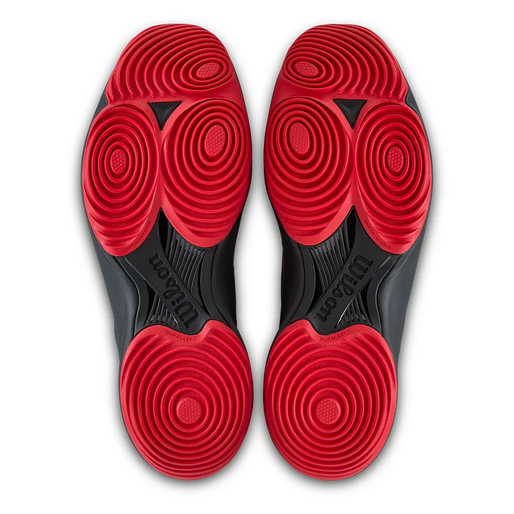 Men`s Hurakn Lite Padel Shoes Black and Red Footwear Wilson