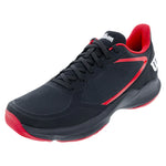 Men`s Hurakn Lite Padel Shoes Black and Red Footwear Wilson