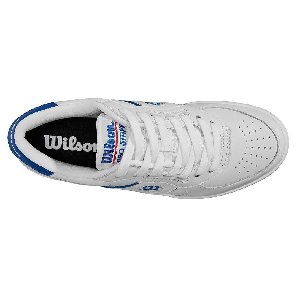 Unisex Pro Staff 87 Tennis Shoes White and Deja Vu Blue Footwear Wilson