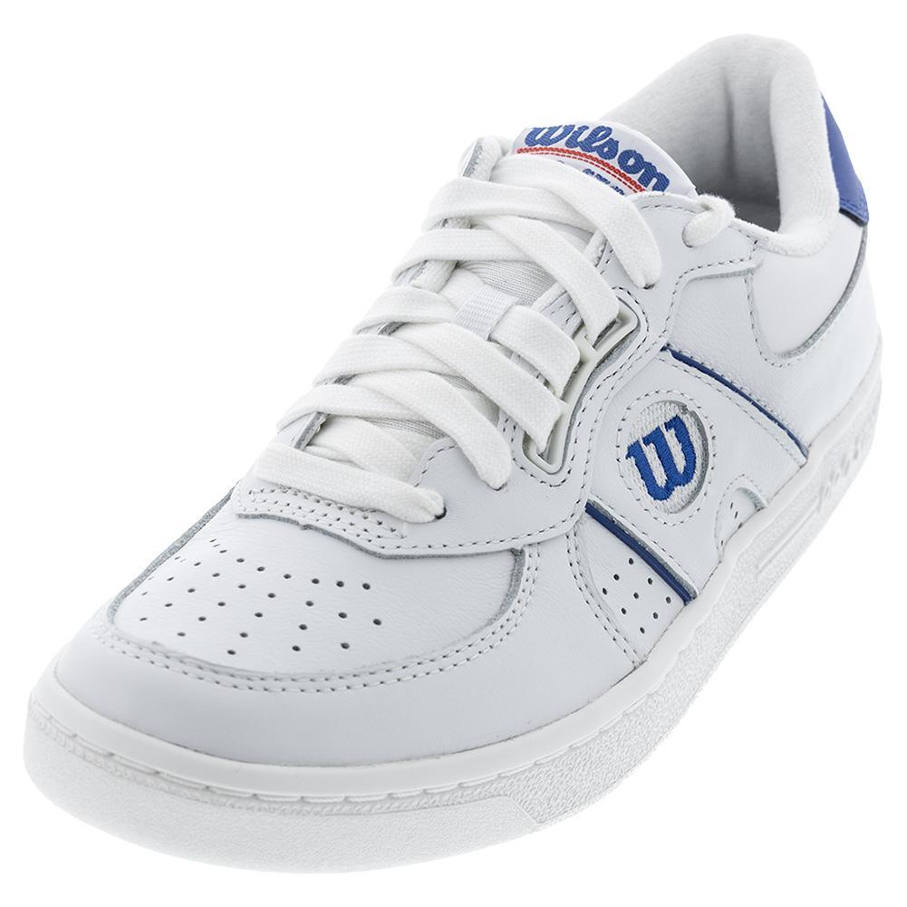 Unisex Pro Staff 87 Tennis Shoes White and Deja Vu Blue Footwear Wilson