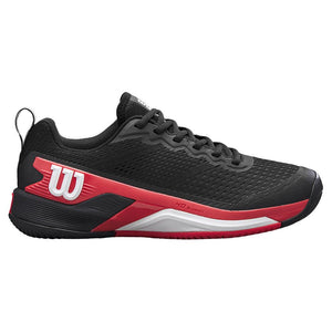 Men`s Rush Pro 4.5 Tennis Shoes Black and Infrared Footwear Wilson