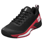 Men`s Rush Pro 4.5 Tennis Shoes Black and Infrared Footwear Wilson