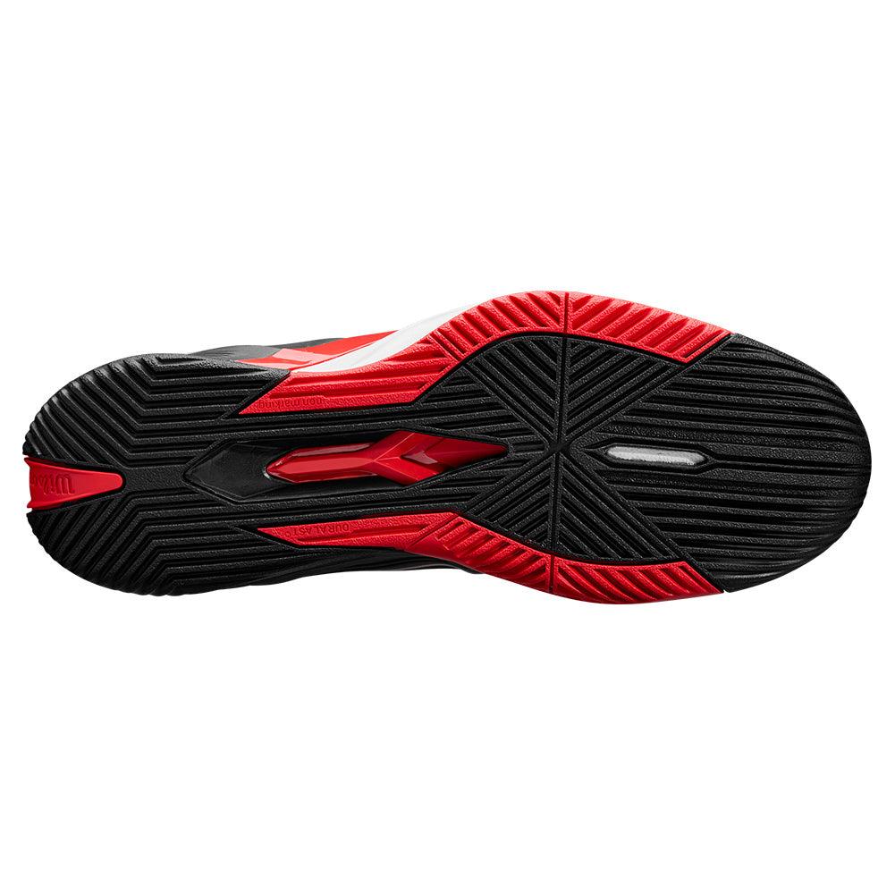 Men`s Rush Pro 4.5 Tennis Shoes Black and Infrared Footwear Wilson