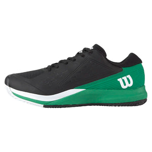 Men`s Rush Pro Ace Clay Tennis Shoes Black and Bosphorus Footwear Wilson