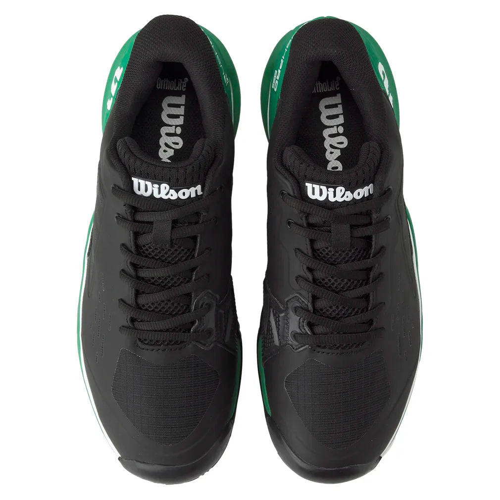Men`s Rush Pro Ace Clay Tennis Shoes Black and Bosphorus Footwear Wilson
