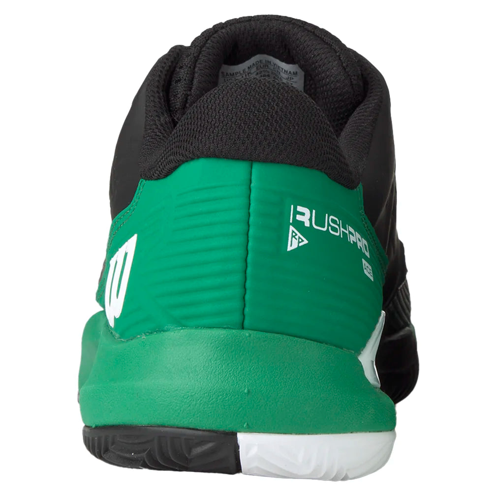 Men`s Rush Pro Ace Clay Tennis Shoes Black and Bosphorus Footwear Wilson