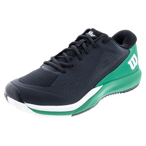 Men`s Rush Pro Ace Clay Tennis Shoes Black and Bosphorus Footwear Wilson