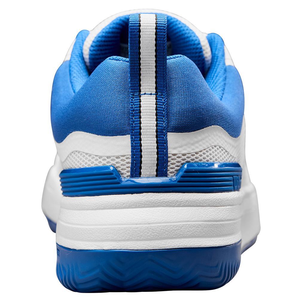 Men`s Pickle Pro Pickleball Shoes White and Deja Vu Blue Footwear Wilson