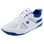 Men`s Pickle Pro Pickleball Shoes White and Deja Vu Blue Footwear Wilson