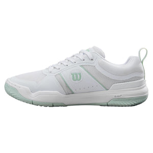 Women`s Pickle Pro Pickleball Shoes White and Surf Spray Footwear Wilson