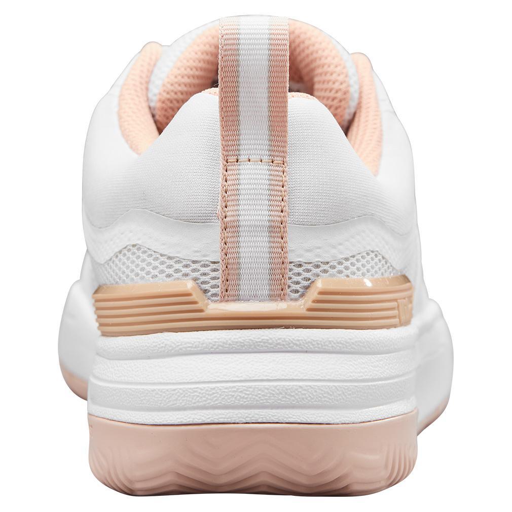 Women`s Pickle Pro Pickleball Shoes White and Cameo Rose Footwear Wilson