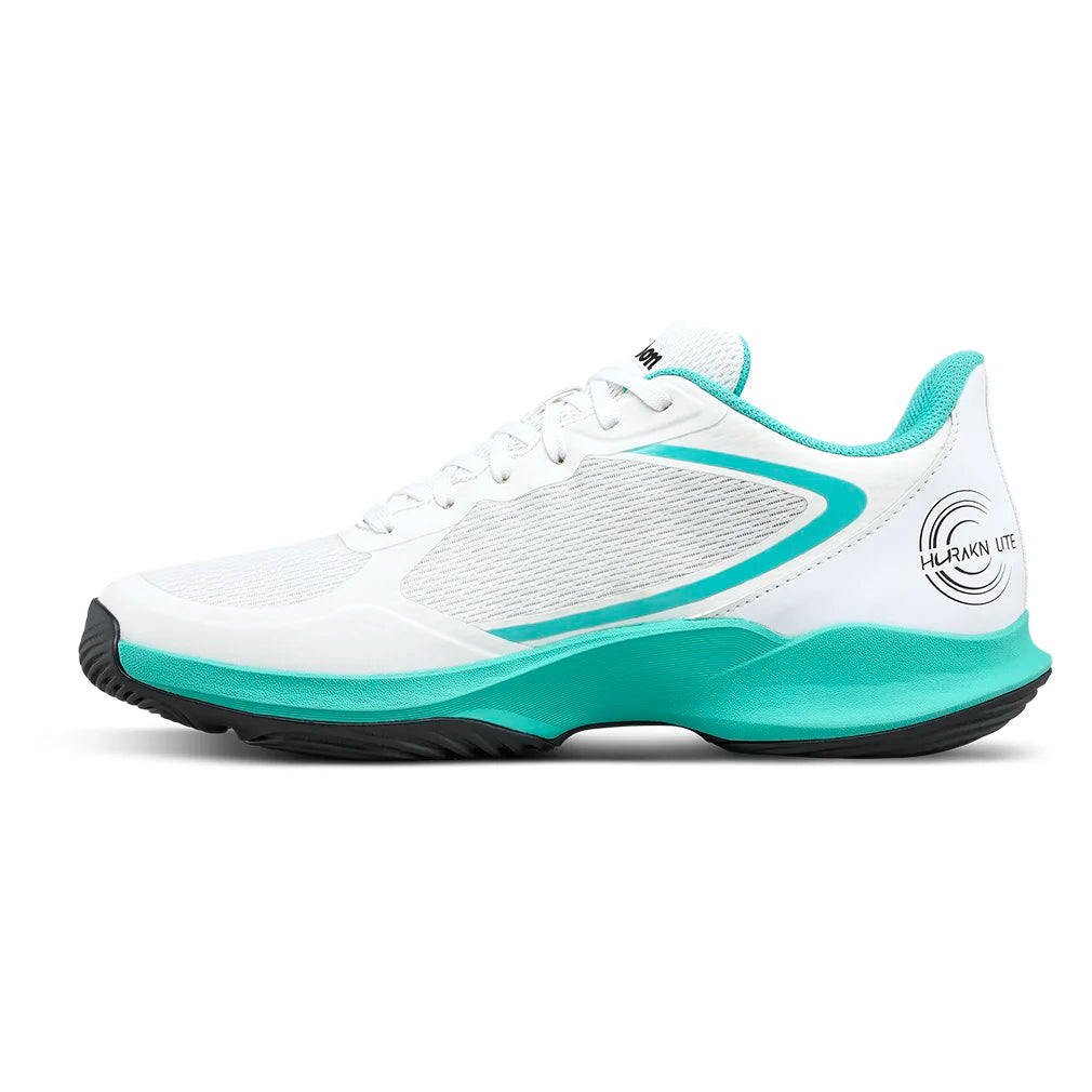 Women`s Hurakn Lite Padel Shoes White and Black Footwear Wilson