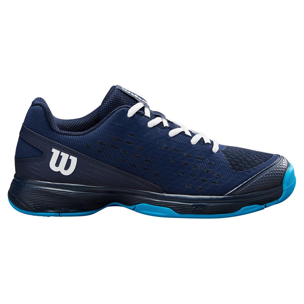 Juniors` Rush Pro Tennis Shoes Navy Blazer and White Footwear Wilson