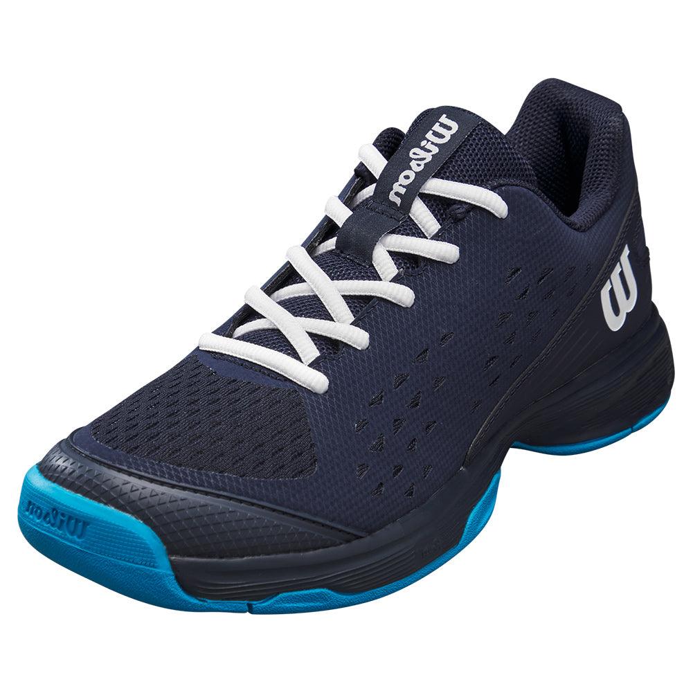 Juniors` Rush Pro Tennis Shoes Navy Blazer and White Footwear Wilson