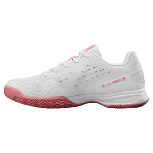 Juniors` Rush Pro Tennis Shoes White and Mauveglow Footwear Wilson