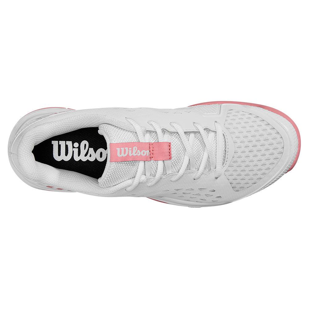 Juniors` Rush Pro Tennis Shoes White and Mauveglow Footwear Wilson