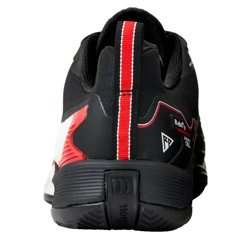 Men`s Rush Pro 4.5 Clay Tennis Shoes Black and Infrared Footwear Wilson