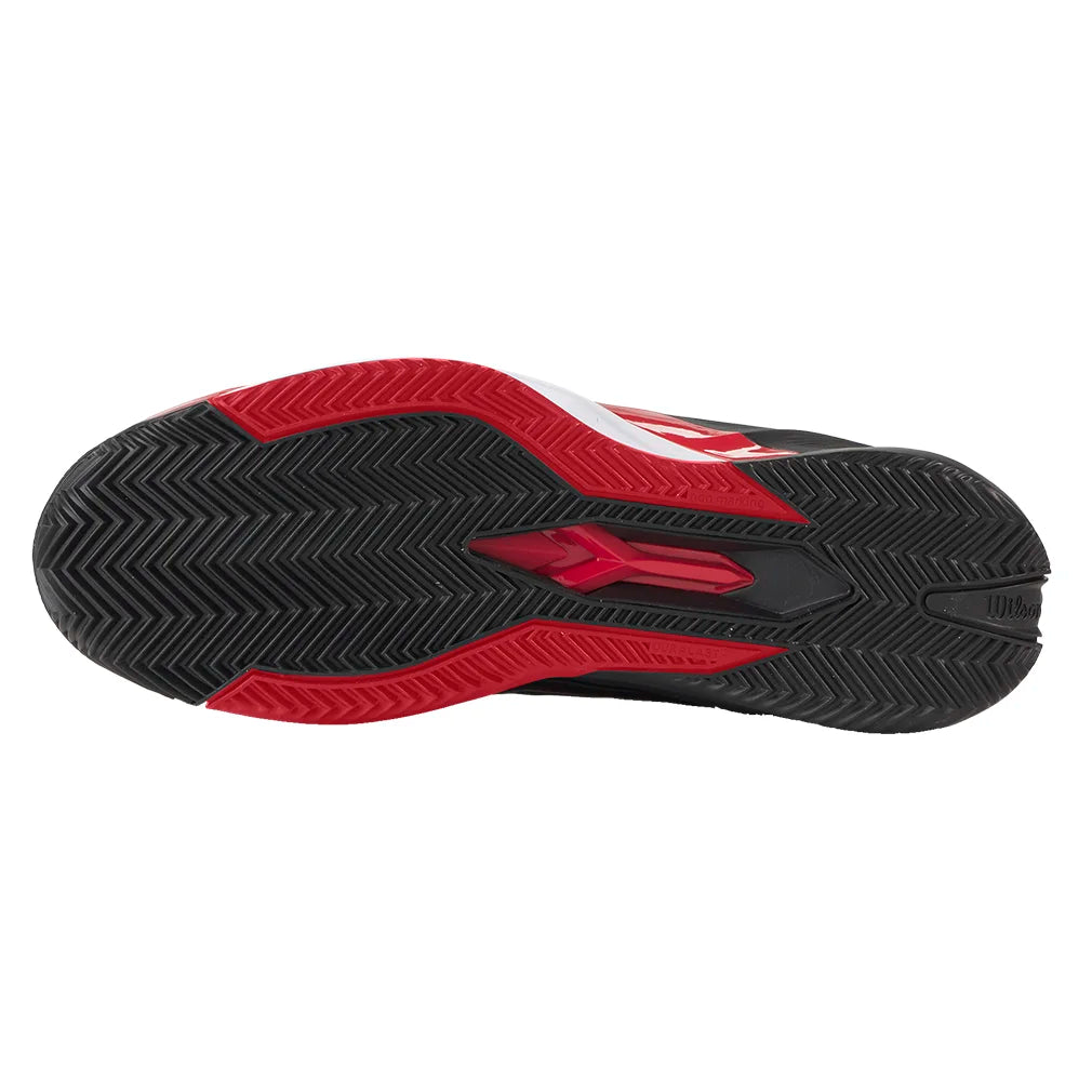 Men`s Rush Pro 4.5 Clay Tennis Shoes Black and Infrared Footwear Wilson