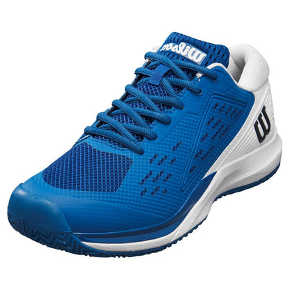 Men`s Rush Pro Ace Tennis Shoes Deja Vu Blue and White Footwear Wilson
