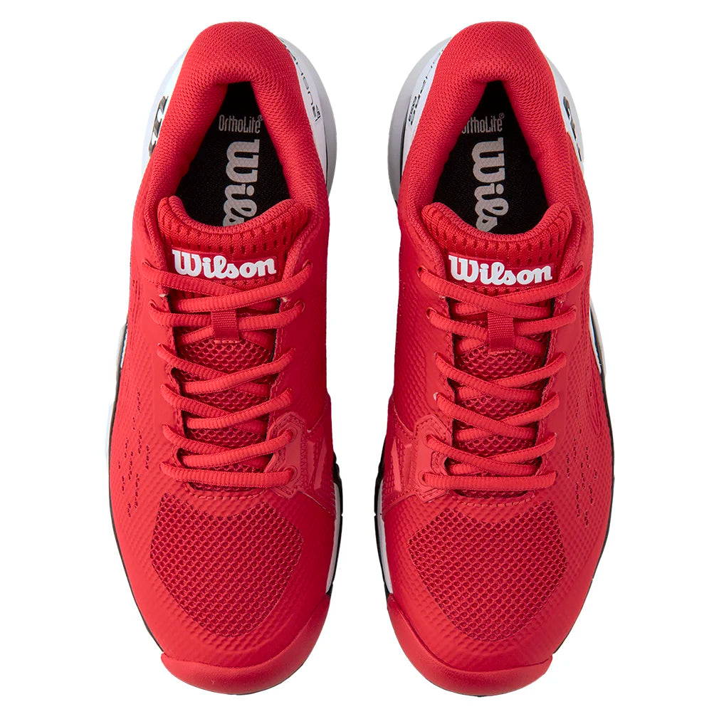 Men`s Rush Pro Ace Tennis Shoes Infrared and White Footwear Wilson
