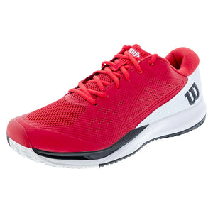 Men`s Rush Pro Ace Tennis Shoes Infrared and White Footwear Wilson