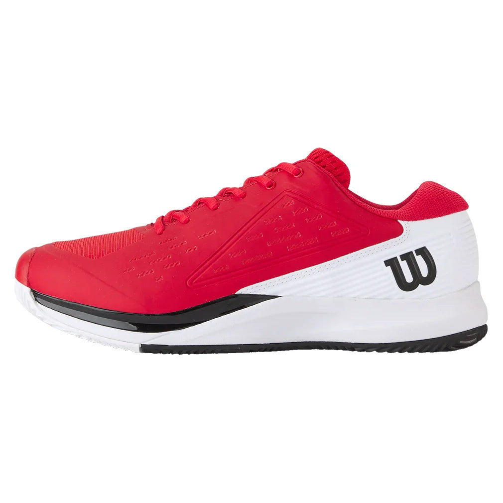 Men`s Rush Pro Ace Clay Tennis Shoes Infrared and White Footwear Wilson