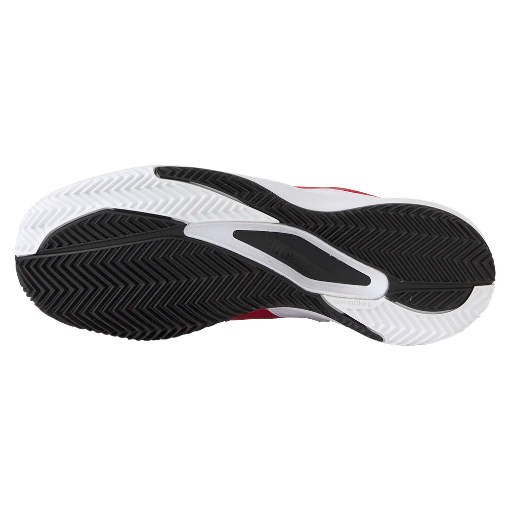 Men`s Rush Pro Ace Clay Tennis Shoes Infrared and White Footwear Wilson