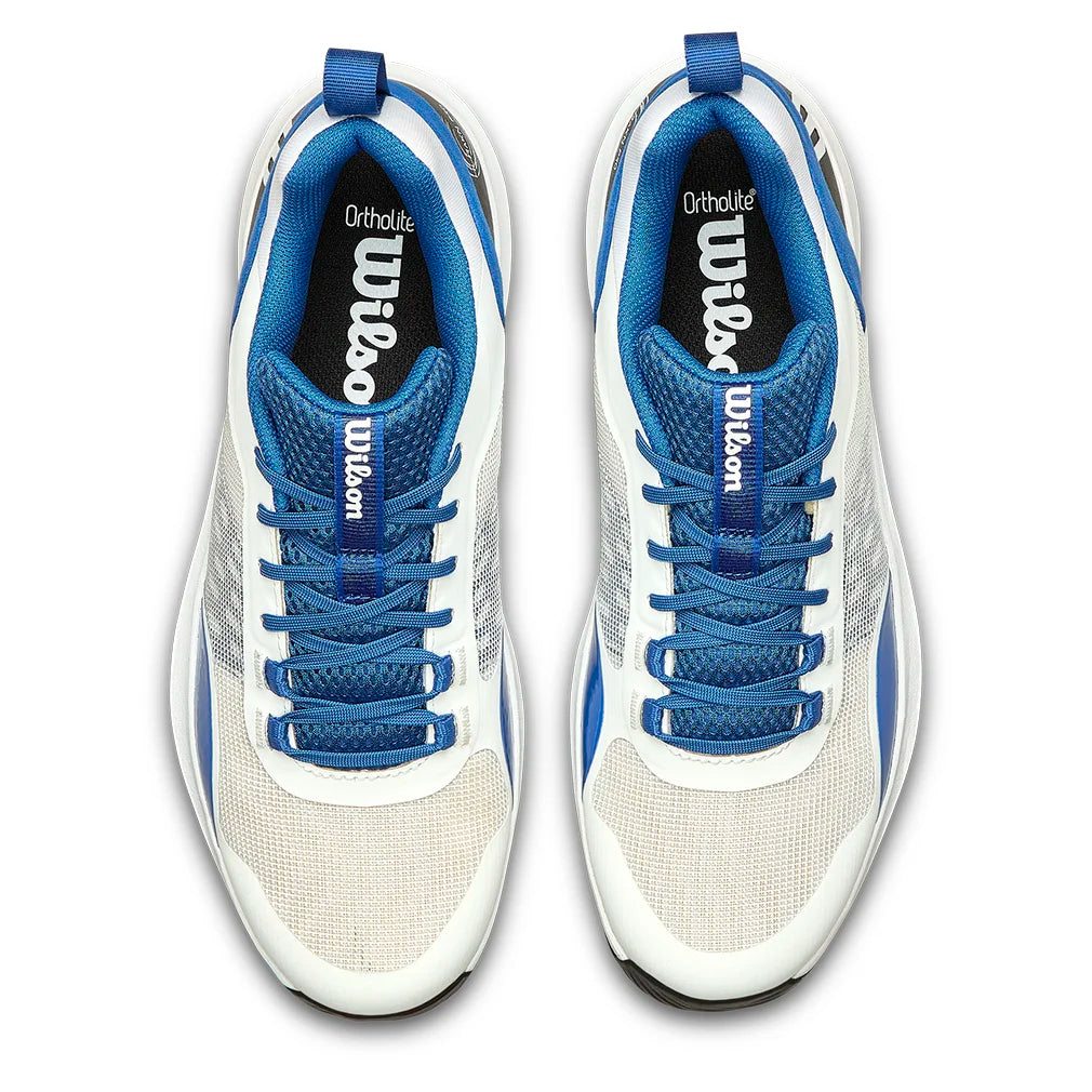 Men`s Hurakn Pro V2 Padel Shoes White and Deja Vu Blue Footwear Wilson