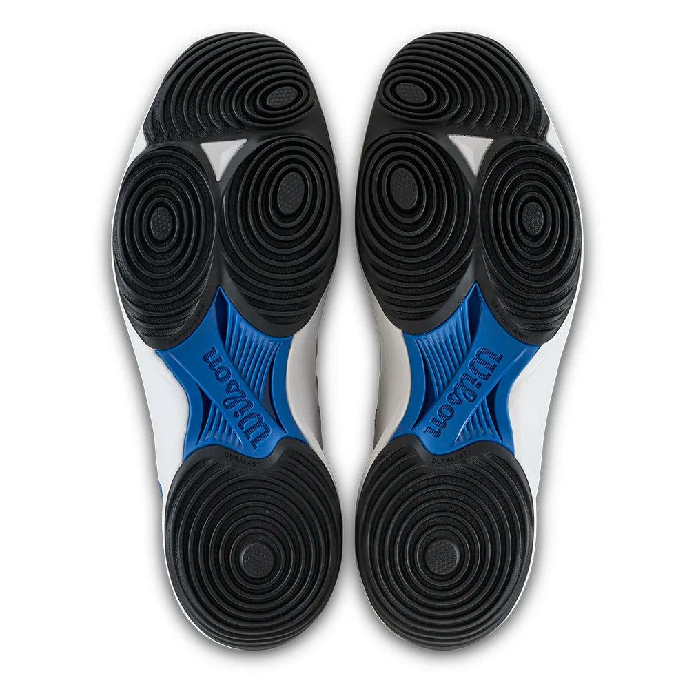 Men`s Hurakn Pro V2 Padel Shoes White and Deja Vu Blue Footwear Wilson