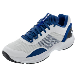 Men`s Hurakn Pro V2 Padel Shoes White and Deja Vu Blue Footwear Wilson