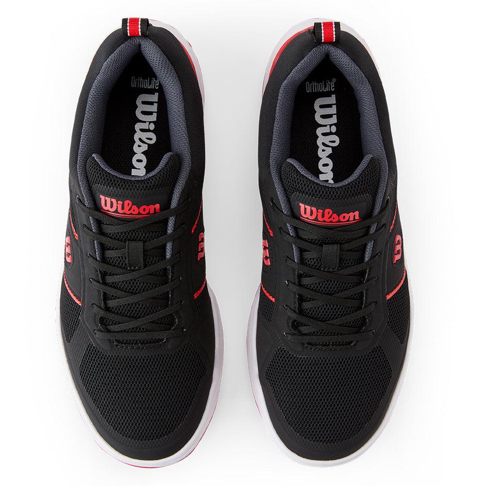 Men`s Pickle Pro Pickleball Shoes Black and Infrared Footwear Wilson