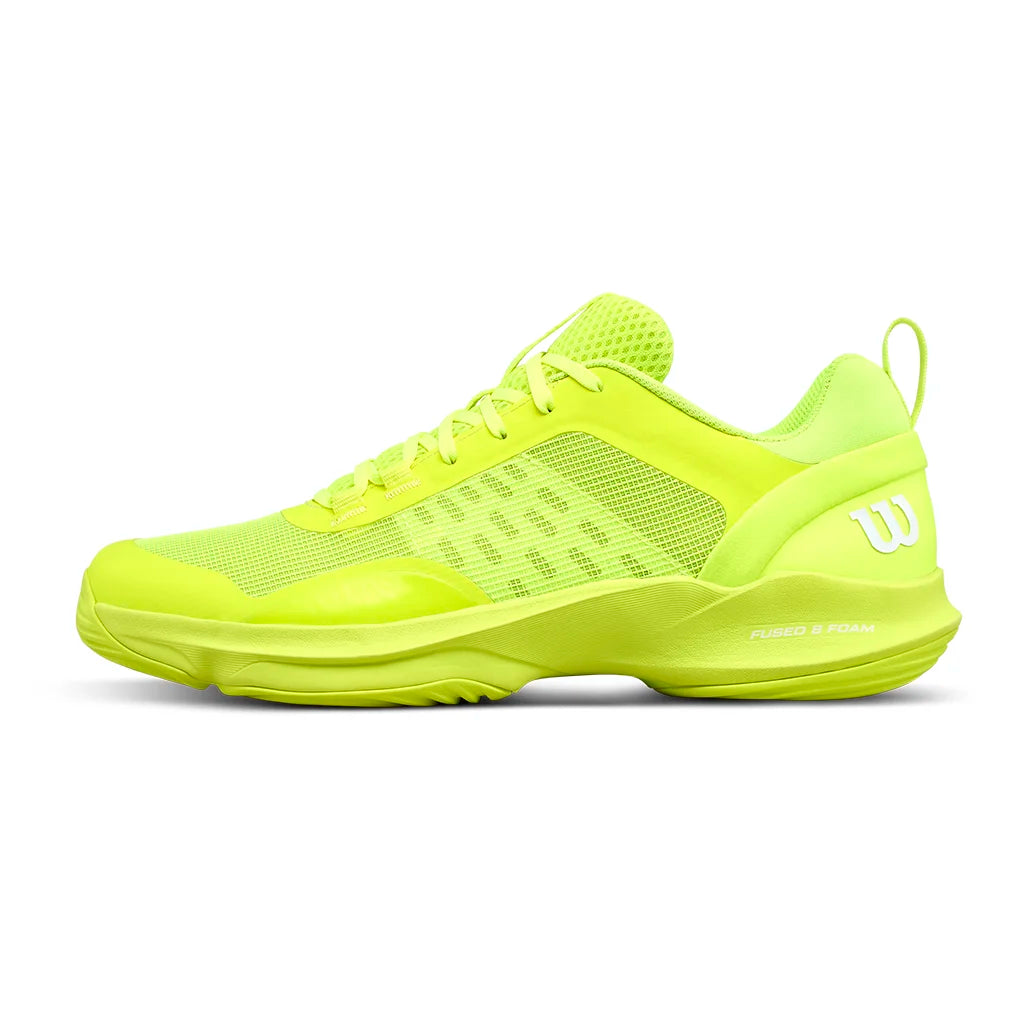 Men`s Hurakn Pro V2 Padel Shoes Safety Yellow and White Footwear Wilson