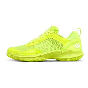 Men`s Hurakn Pro V2 Padel Shoes Safety Yellow and White Footwear Wilson