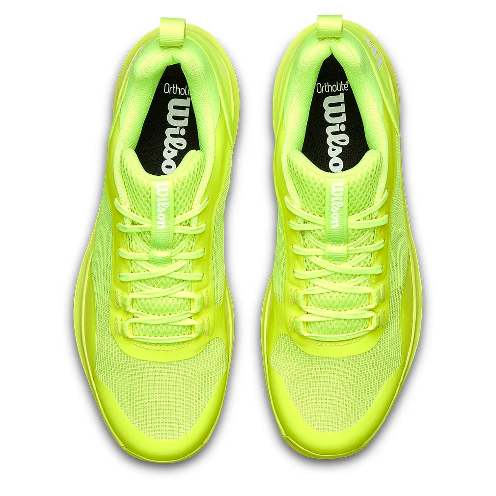 Men`s Hurakn Pro V2 Padel Shoes Safety Yellow and White Footwear Wilson